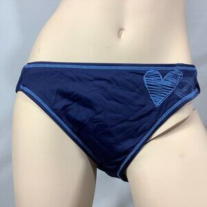 Lucky Brand Blue Side Band Bikini Bottoms NWT Sz L